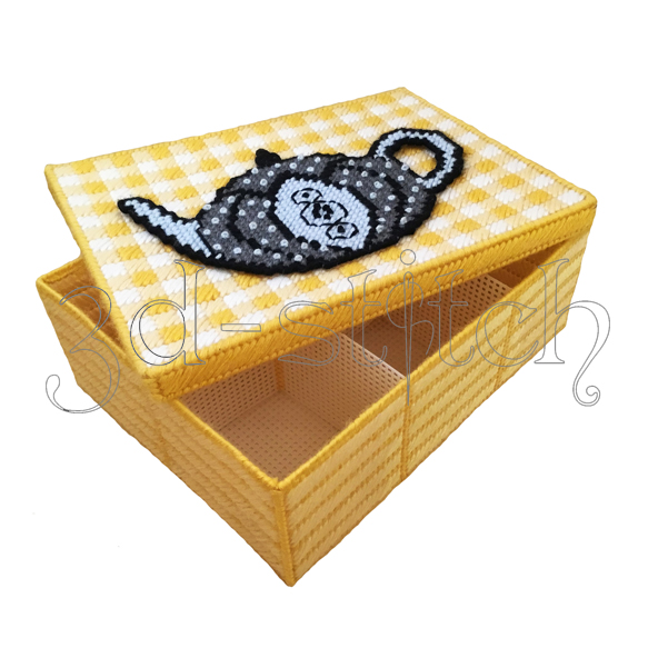 Набор для вышивания на пластиковой канве Коробка "Чайная церемония", арт. КР009