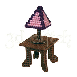 Набор для вышивания на пластиковой канве Cтолик с лампой "Амелия", арт. Н009-2