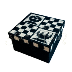 Набор для вышивания на пластиковой канве Коробка "Шахматы", арт. КР018