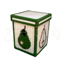 Набор для вышивания на пластиковой канве Коробка "Фруктовый декор. Груша", арт. КР033