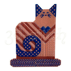 Набор для вышивания на пластиковой канве Ключница "Лунный кот", арт. Р016